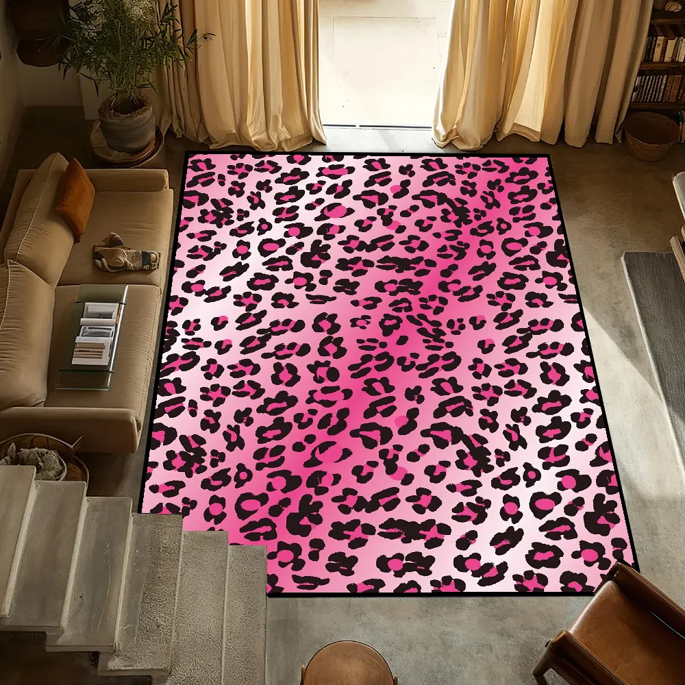 

small Bedside Kitchen Bath Living Home leopard House Bedroom Floor print Mat Doormat Large Carpet Rug Fashion Decoration