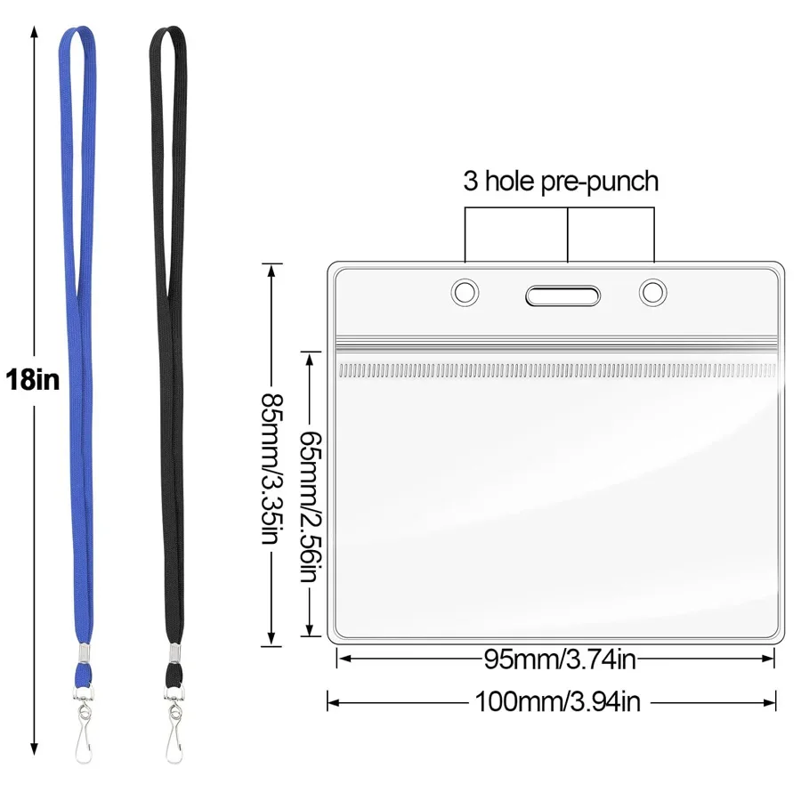 

Прозрачный водонепроницаемый чехол для карт из ПВХ, эластичная подвесная веревка, рабочий рукав для разрешения, унисекс, держатель для рабочего бейджа, чехол для автобусной карты