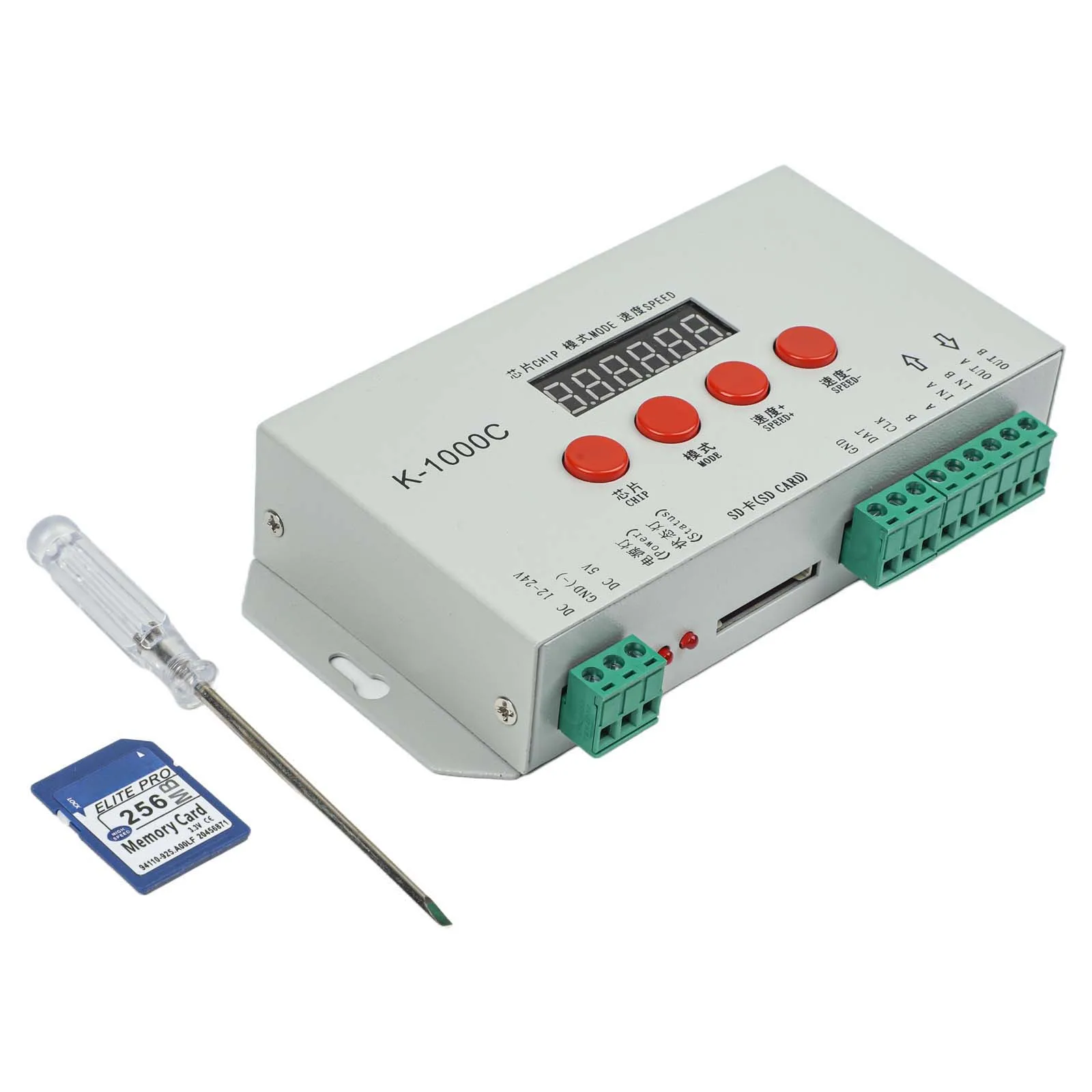 K-1000C LED Controller Strip Light Controller Programmable Controller LED Panel Smart ICs Including WS2812B, WS2811