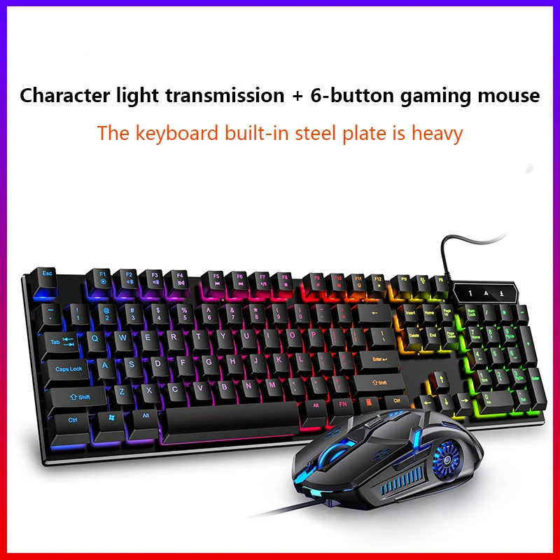 

VG45 keyboard and mouse set Manipulator feel keyboard, mouse and headset three-piece set film USB keyboard mouse set