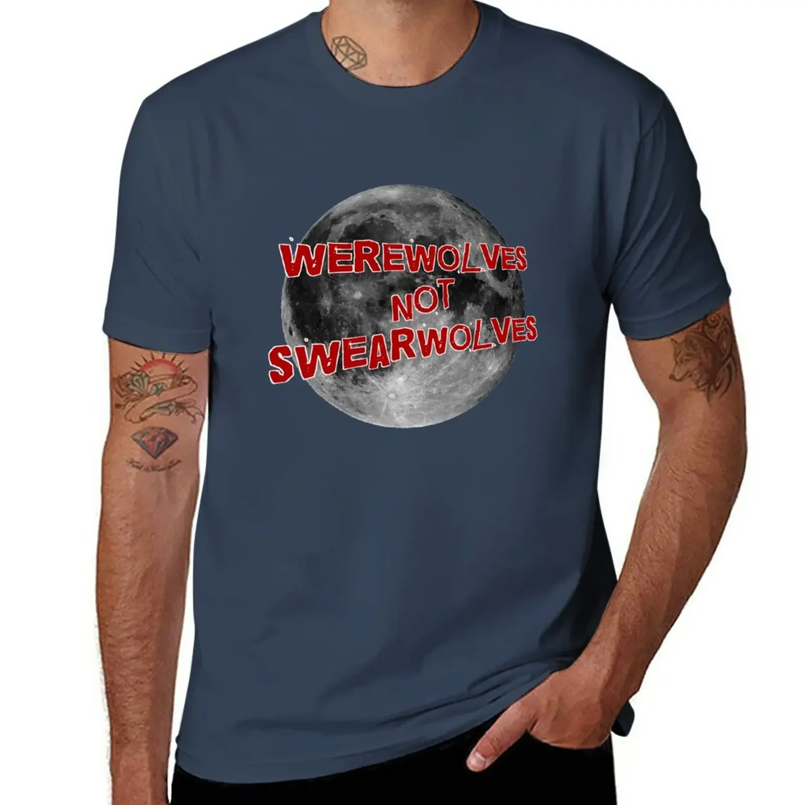 

Werewolves NOT Swearwolves T-Shirt funnys sports fans mens white t shirts