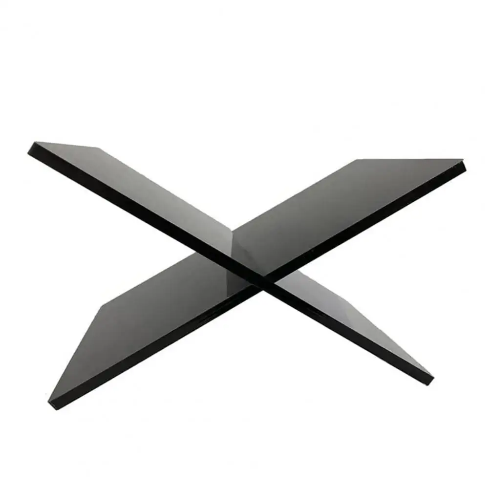 Reading Black Acrylic Open Large Book Holder X Shaped Smooth Surface Desk Book Stand Multipurpose Reading Bookshelf Home Use