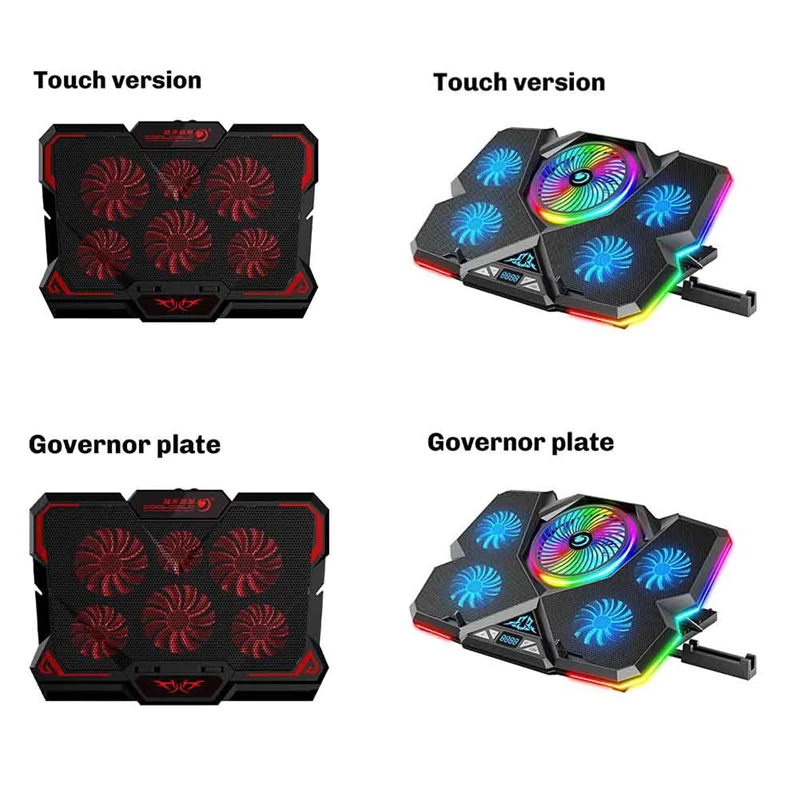 

COOLCOLD Laptop Cooling Pad Gaming Laptop Cooler Laptop Fan Cooling Stand For 12.1-17.3 Inch Laptops