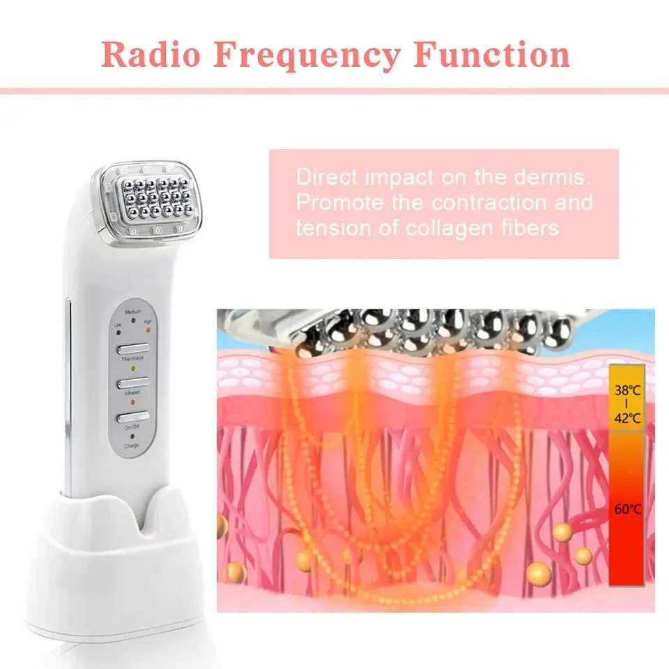 Handheld Facial Lifting and Firming Skin Home Introduction Instrument Dot Infrared Wrinkle Radio Frequency Beauty Instrument