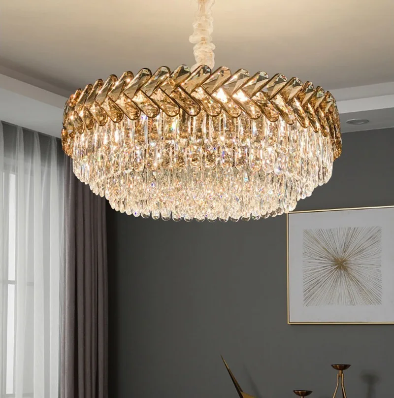 2024 Luxury Modern LED Crystal Chandelier For Living Room, Dining Room, Kitchen And Bedroom Pendant Lamp  Lighting Fixture