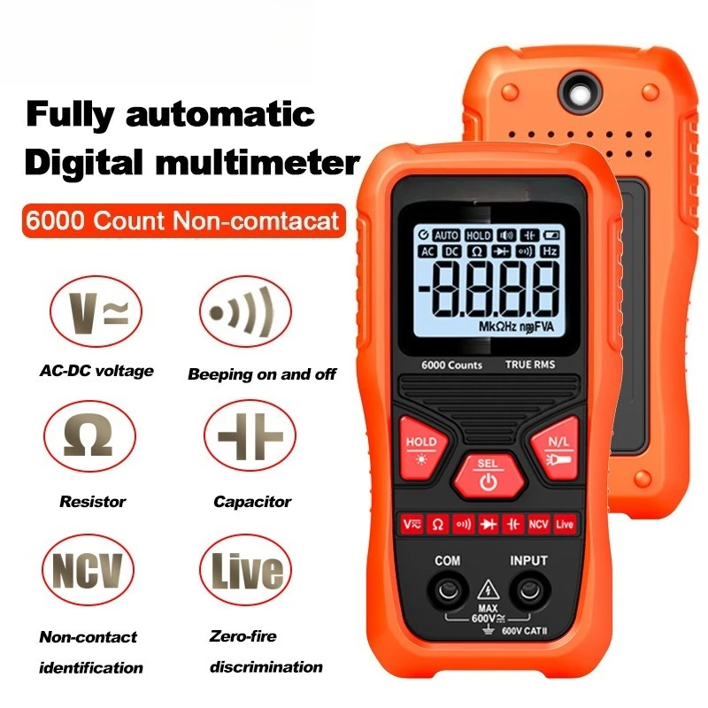 Portable handheld automatic digital multimeter multi-function high-precision intelligent anti-burn electrician maintenance