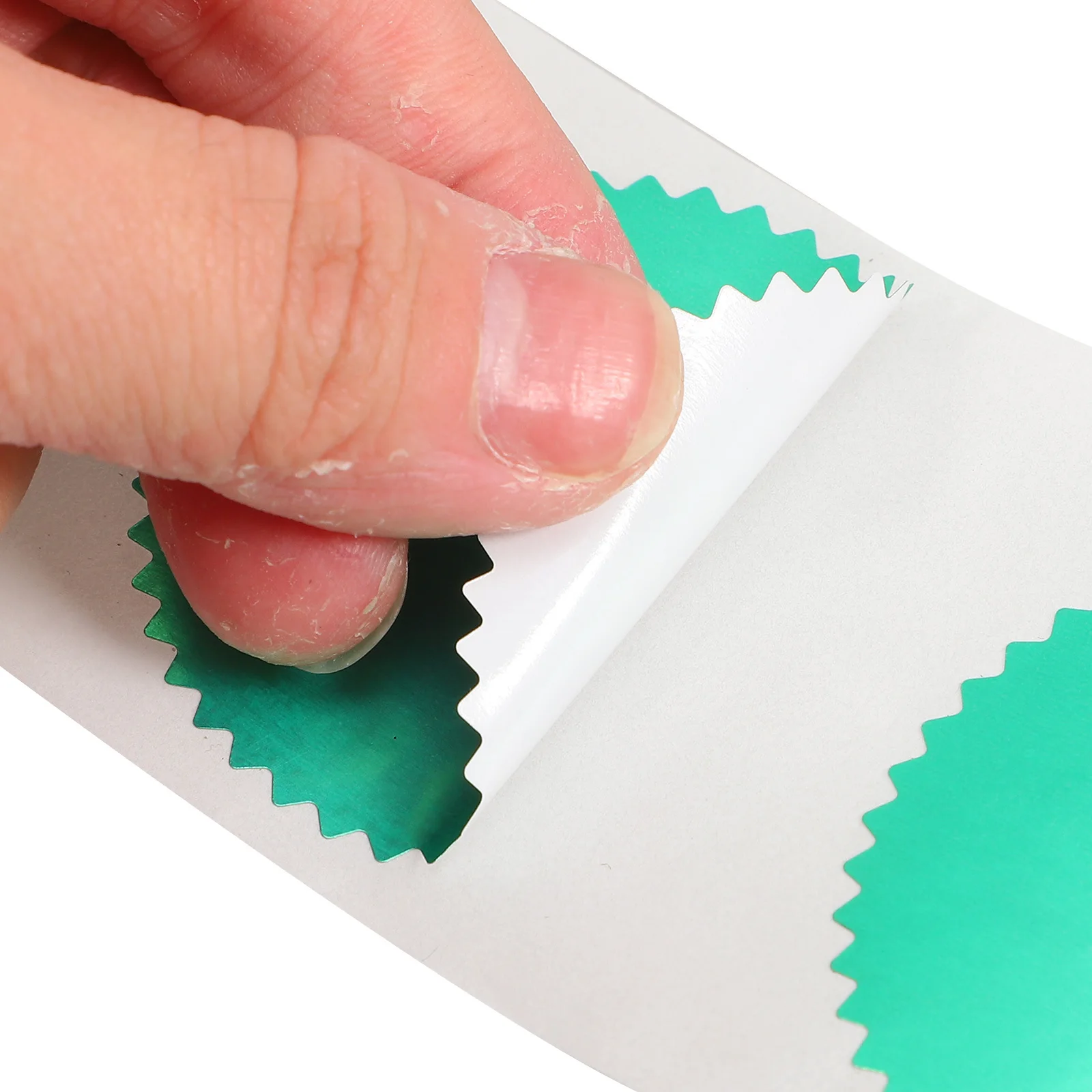 Adesivos de vedação em relevo de aço, 250 peças, borda serrilhada verde para certificação, prêmios, envelopes de formatura, selos de documentos oficiais