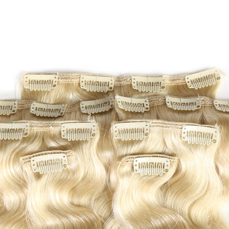 Extensions de cheveux brésiliens Remy Body Wavy pour femmes, pince à tête complète, cheveux humains 100% naturels, 70 grammes, machine, document piano