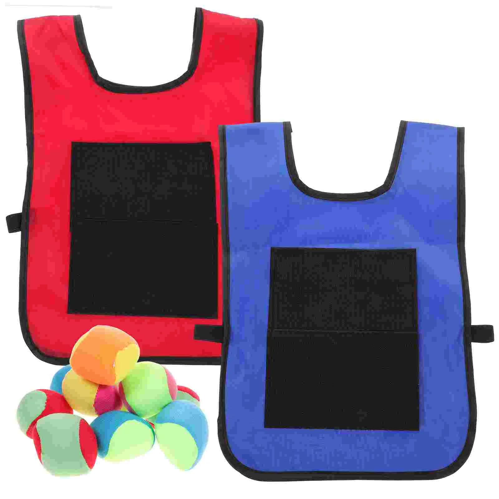 12pcs Children Sticky Ball Vest Sticky Jersey Vest Game Props Sticky Ball Vest for Kids sticky vest for ball