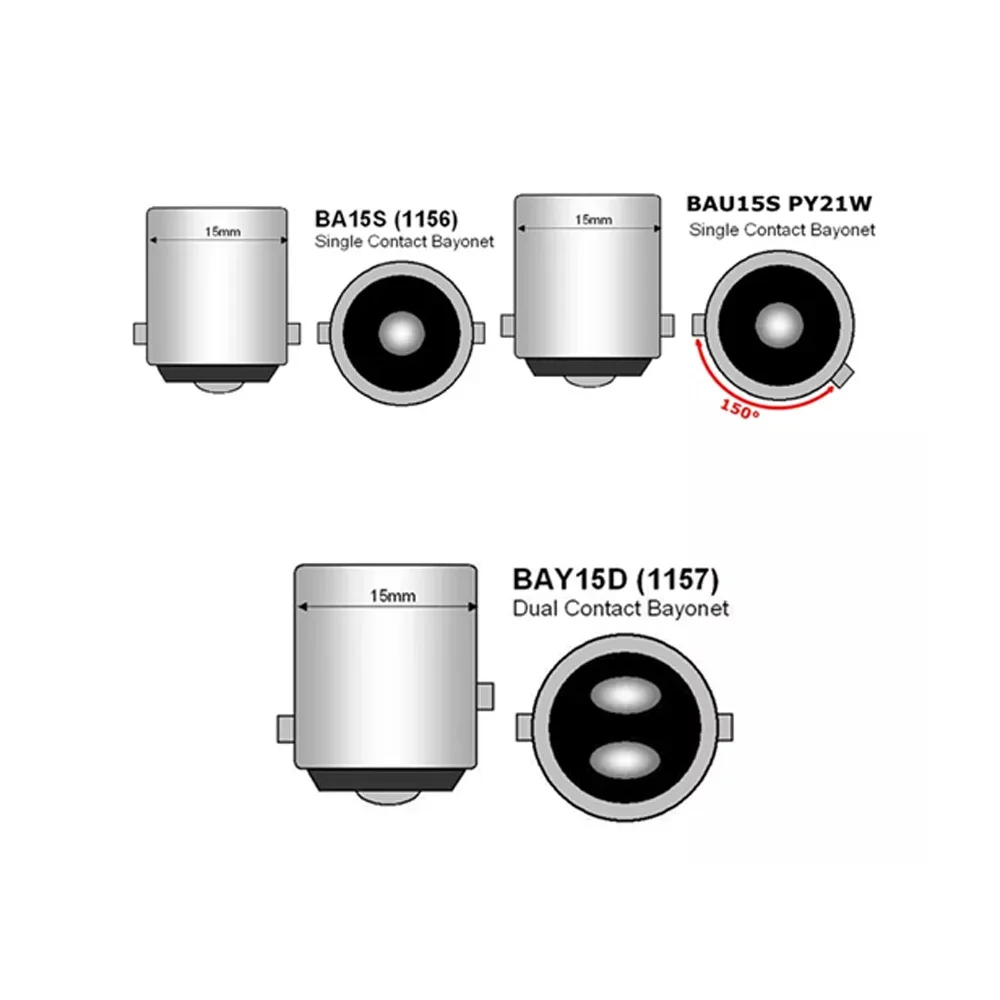2X T10 W5W 168 194 to 1156 BA15S P21W 1156 BAU15S PY21W 1157 BAY15D LED Light Base Converter Adapter Transformer Socket New