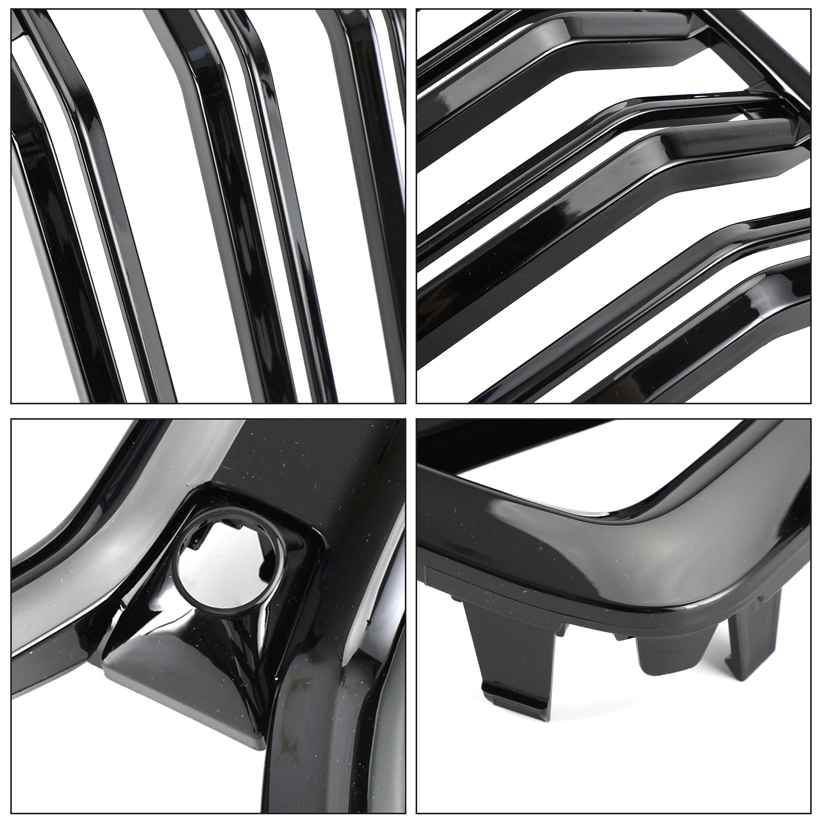 Grade de para-choque dianteiro Artudatech adequada para BMW X6 G06 M50i 2020-2022 com furo para câmera preta