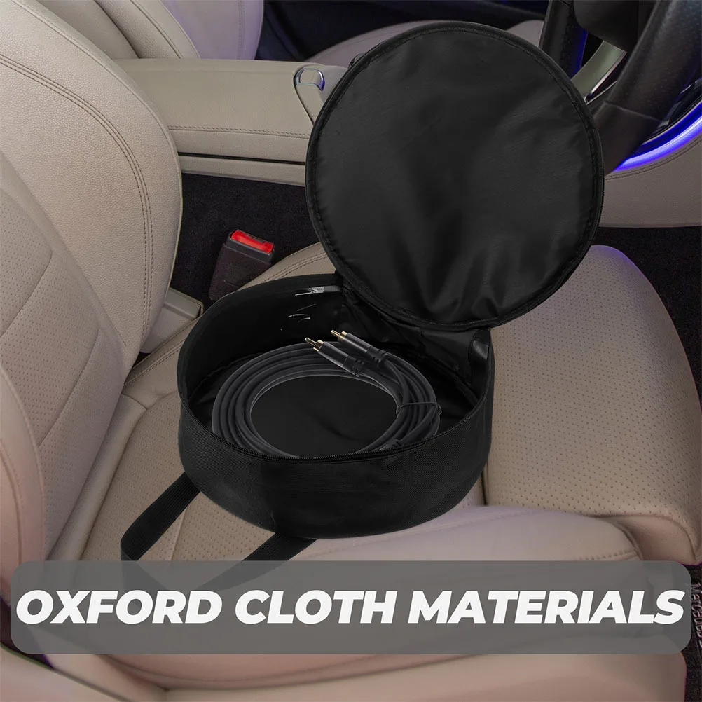 

Сумка для хранения автомобильных инструментов, утолщенная, портативная, круглая, для организации кабелей, для хранения зарядных кабелей и инструментов в салоне автомобиля, водонепроницаемая