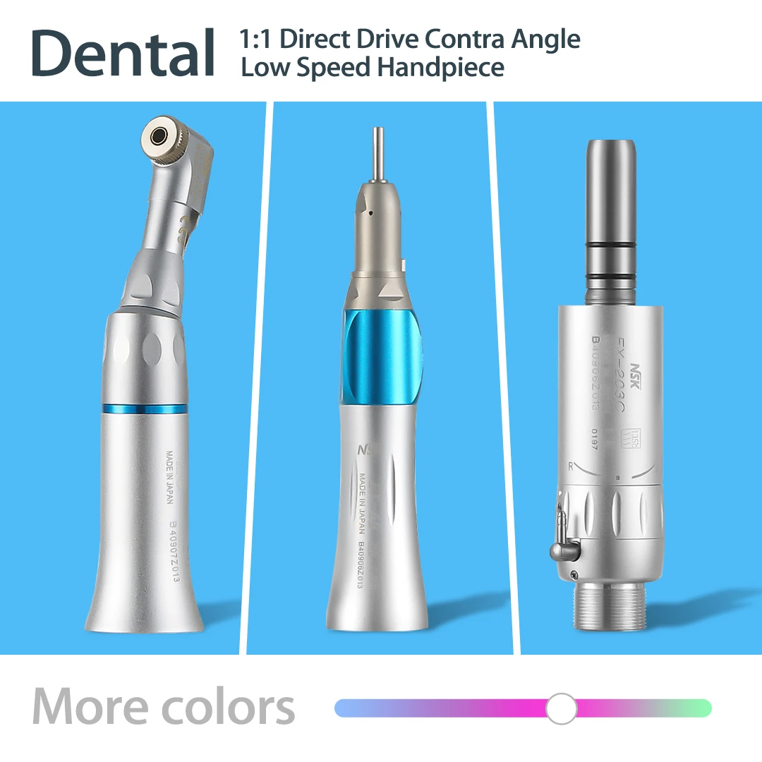 NSK EC EX-6CEX-203C Dental 1:1 Direct Drive Contra Angle Low Speed Handpiece Dentistry Against Contra Angle Polishing Tools