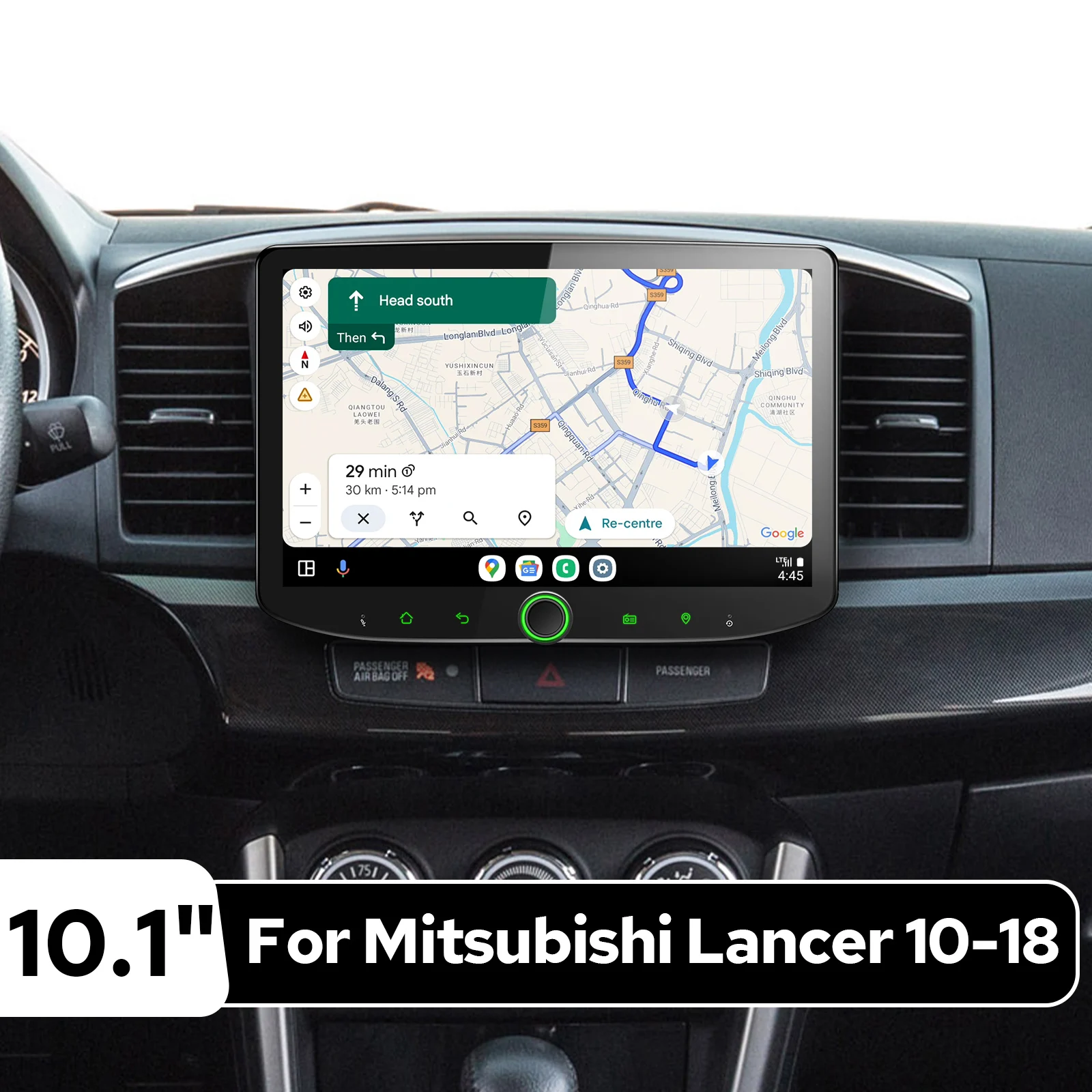 JOYING 10.1''Android Car Radio for Mitsubishi Lancer 2010-2018 1280×800 Wireless CarPlay Android Auto Steering Wheel Control
