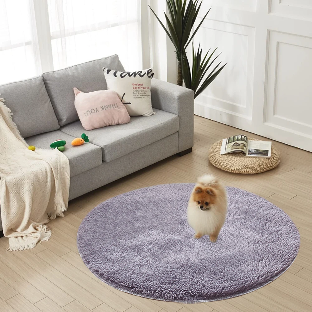 Round Dog Bed Mat Pet Sleeping Bed Soft Fluffy Long Plush Warm Pets Cushion For Small Medium Large Dogs Cat Sleeping Blanket Pad