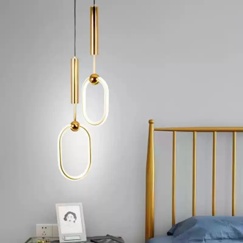 Minimalist bedside mini chandelier, modern minimalist bedroom and dining room background wall lighting