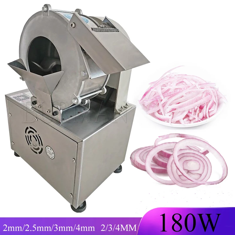 Commercial Electric Vegetable Slicer Shredder Multifunction Automatic Cutting Machine Potato Carrot Slicing Shredding 220v