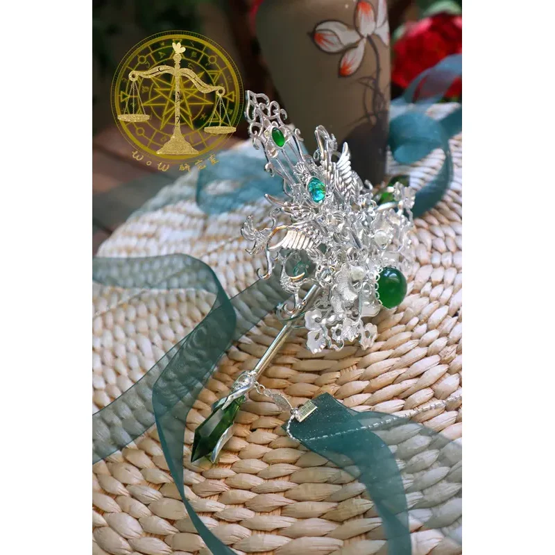 

DY20Anime Scum Villain Self Saving System Shen Qingqiu Cute Hair Crown Student Long Tassle Hairpin Handmade Hair Accessories Pro