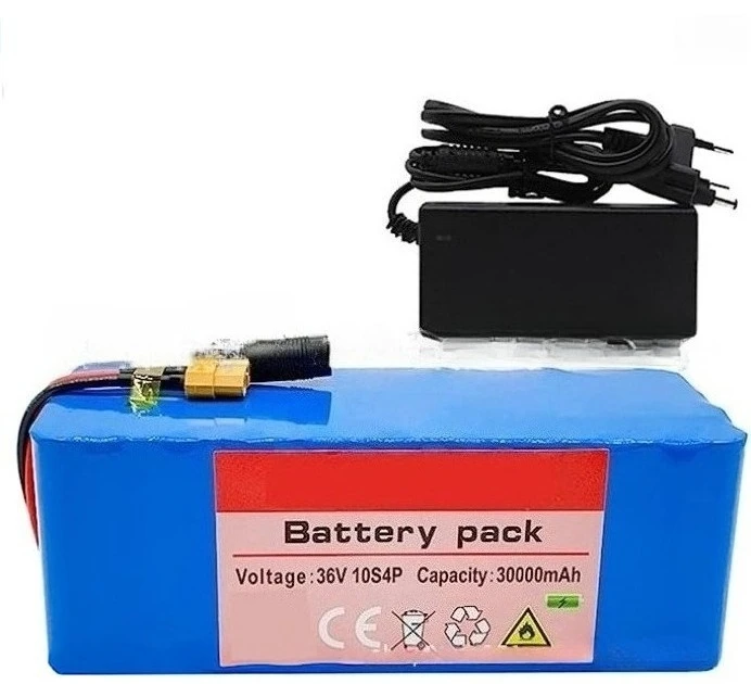 High-Capacity 10S4P 36V 4800mAh Lithium Battery for 18650 Battery Pack 36V 30AH Electric Scooter Rechargeable + 36V 2A Charger