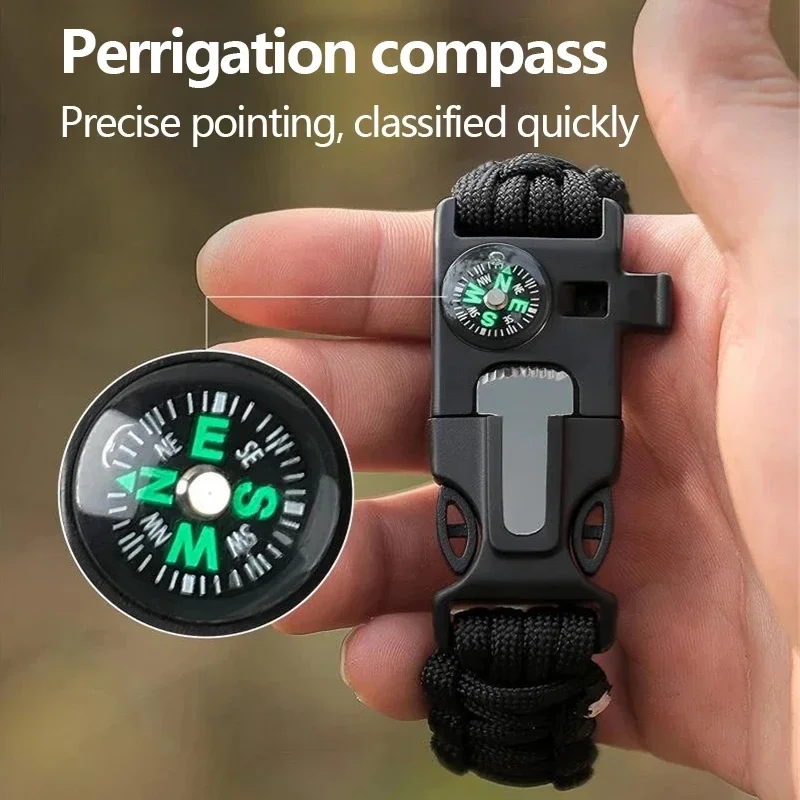 Picture 5: New Outdoor Multi-function Paracord Survival Bracelet Igniter Lighter Camping Adventure Emergency Rescue Survival Rope Bracelet