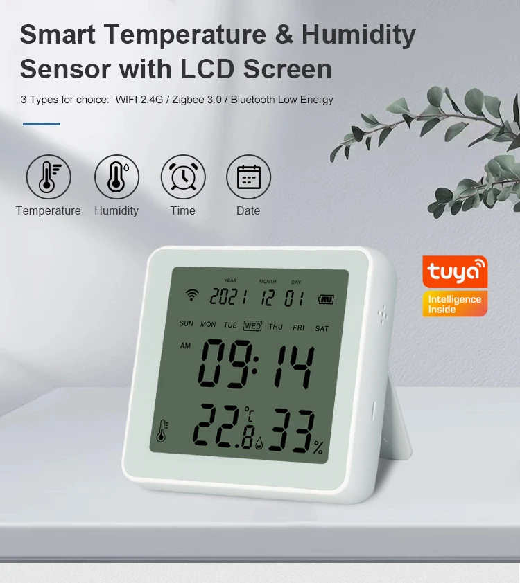 

Новая цифровая жидкость Tuya's Mini LCD, электронный датчик для дома