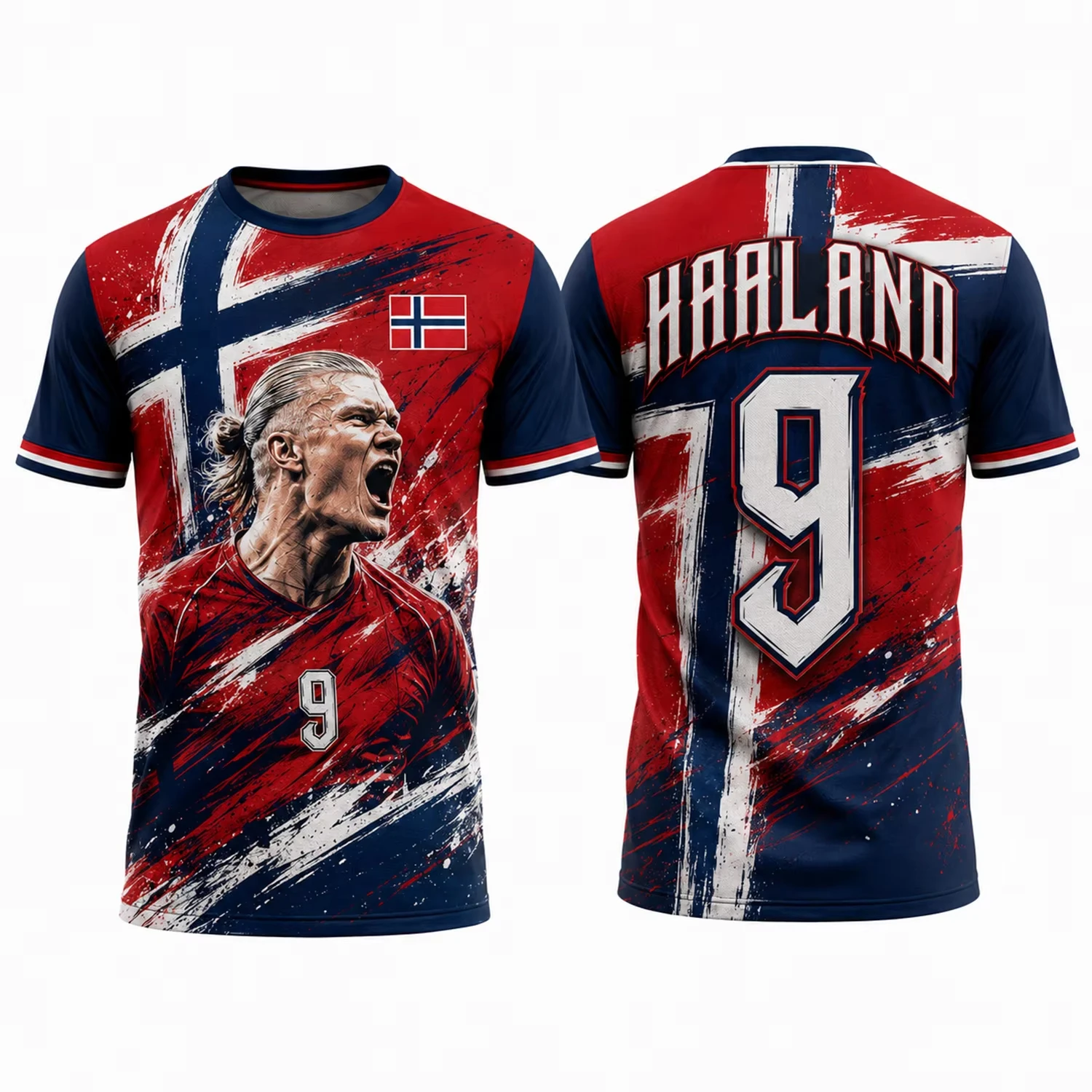 Haaland Commemorative 2026 Men Or Kid Football Jersey Athletic Soccer Shirt Outdoor Practice Running and Sports Activities