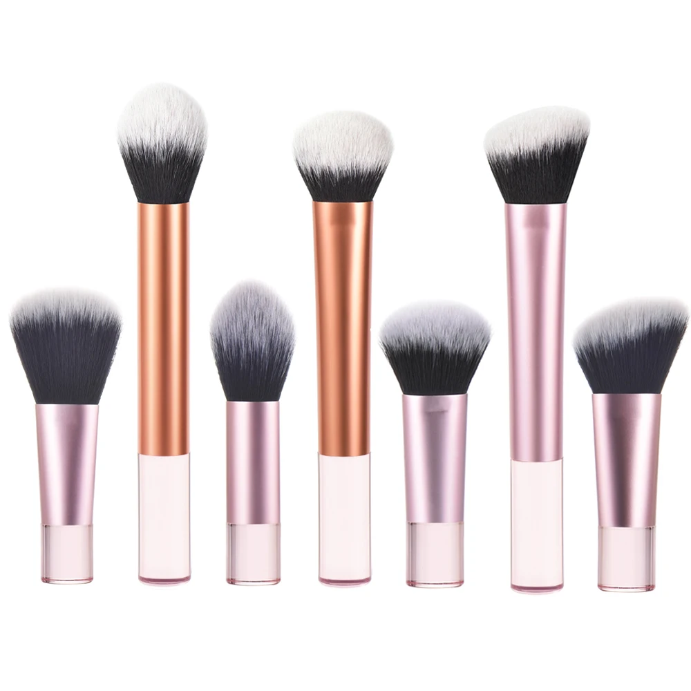 KOSMETYKI 1Pcs Mini Short Portable Makeup brush Blush Brush Contouring Brush Foundation Brush Loose Brush Cute brush