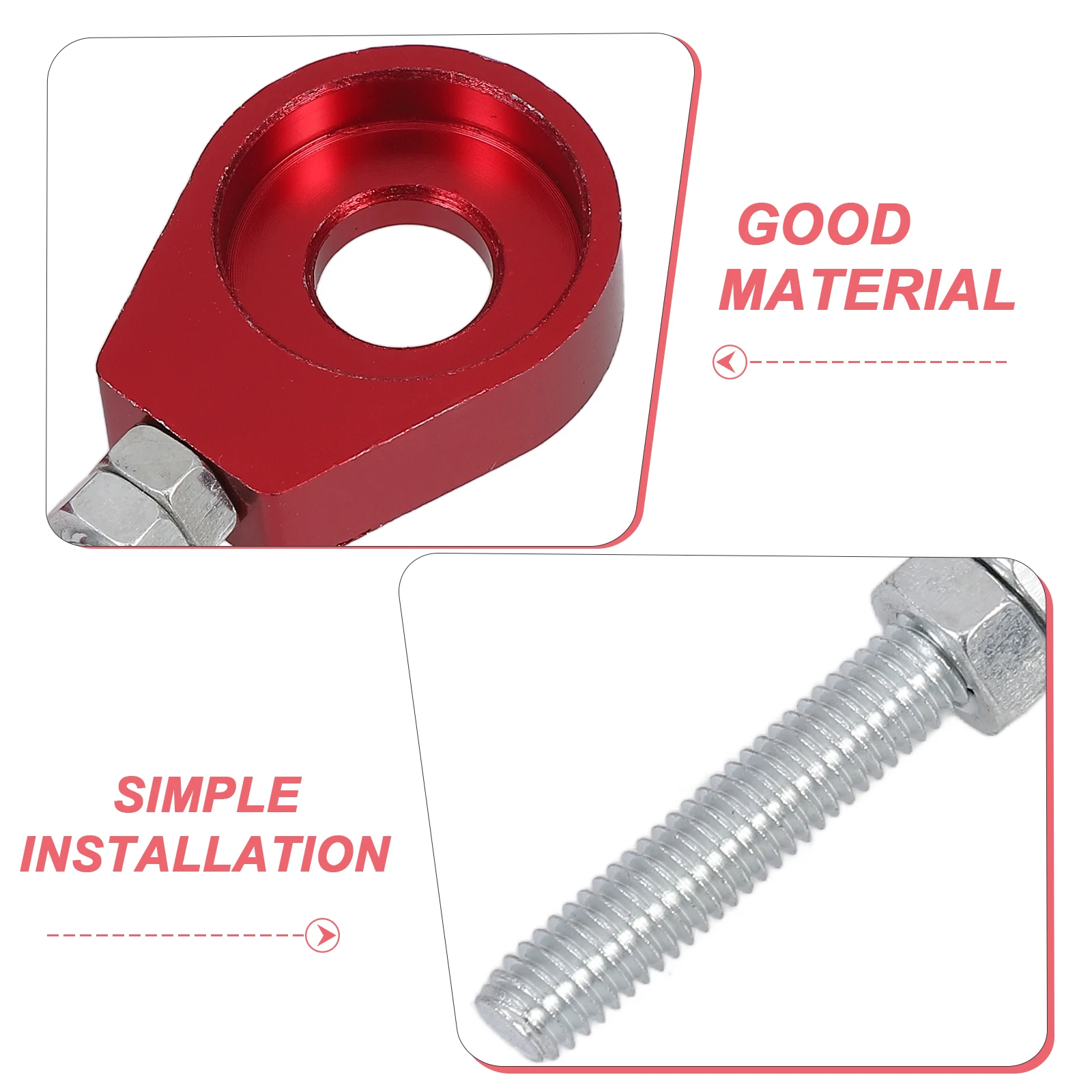 

12Mm Chain Adjuster For Motorcycle Atv Durable Aluminum Alloy Tensioner Tool With Vibrant Inner Hole Easy Install Adjustable