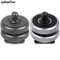 Camera Hot Shoe Mount Adapter to 1/4 Inch Cold Shoe for DSLR Mirrorless Camera Cage Rig Smartphone Extension Accessories