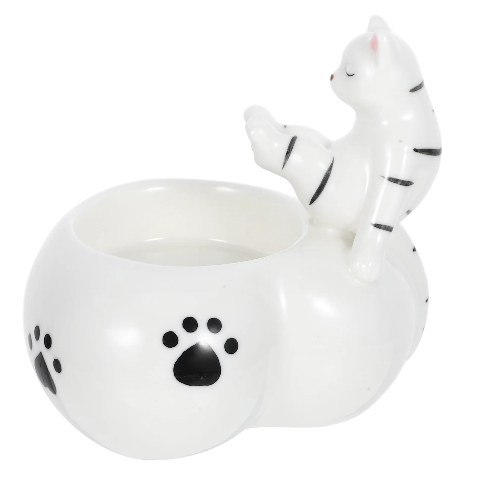 

Cat Holder Tealight Container Ceramic Holders Statue Ornaments Cartoon Kitten