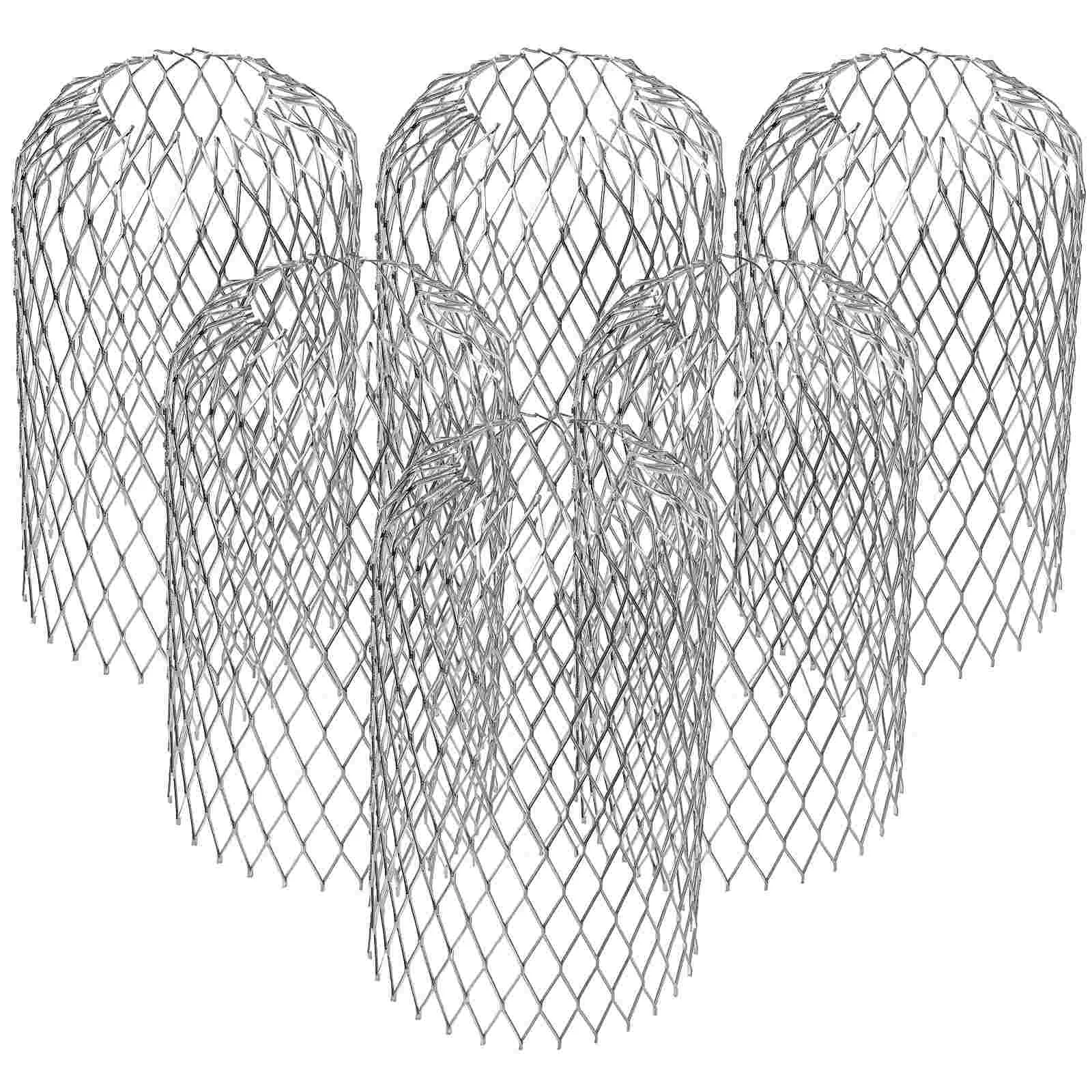 

6 Pcs Leaf Strainer Mesh Gutter Guard for Leaves Roof Screen Drain Cover Downspout Expandable Protection Net Filter Short Hair