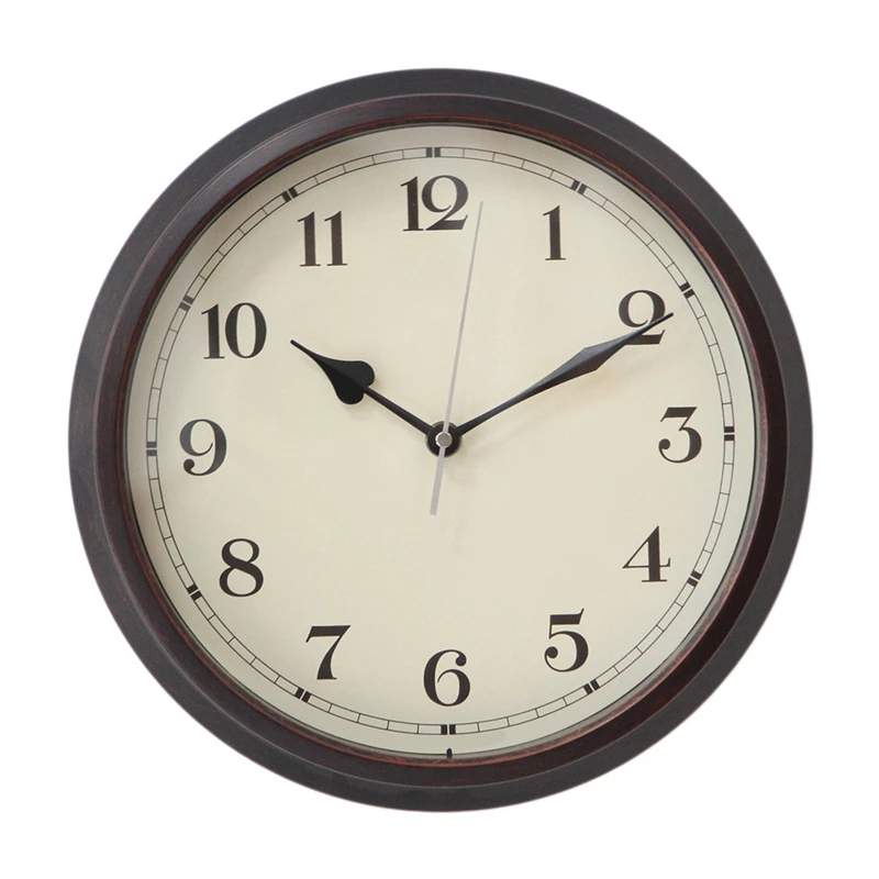 11 Inch Vintage Clock Retro Wall Clock Decorative Wall Clock Round Easy To Read Home Office School Clock