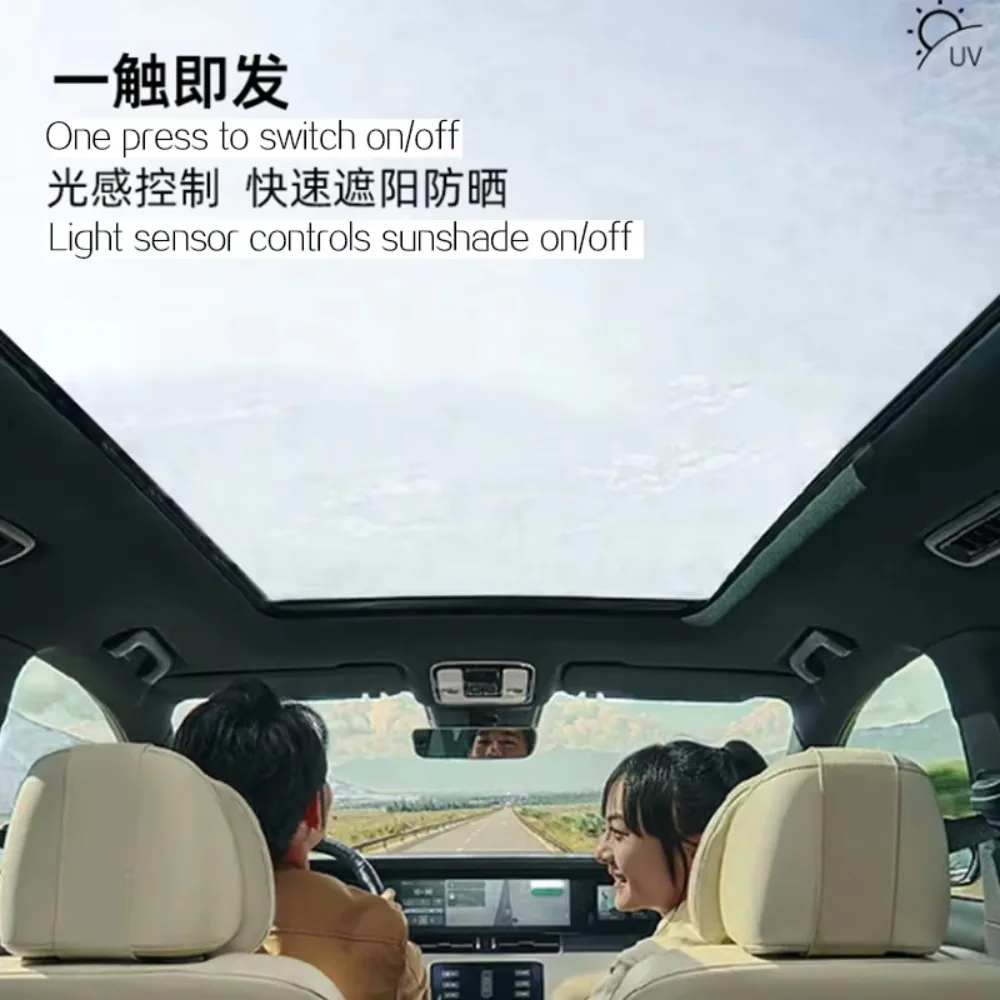 Smart Electric Sunshade With Brightness Sensor Auto Switch System for Tesla Model 3 Model Y for Porsche