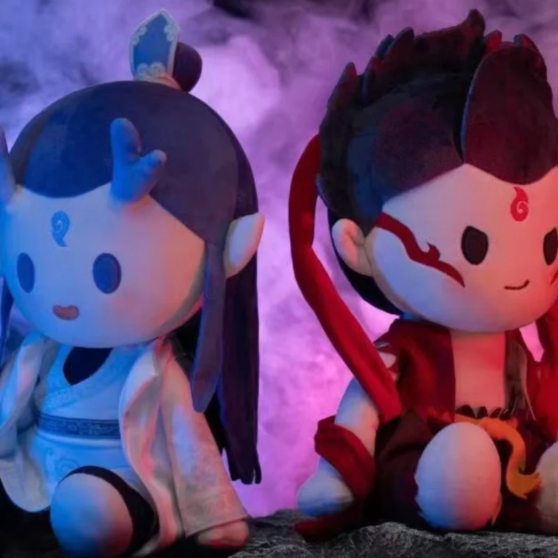 40 سنتيمتر حقيقية Nezha 2 أنيمي آو بينغ الكرتون أفخم الصينية Nezha تمثال Kawaii القطن الشكل دمية المقتنيات الاطفال هدايا مخصصة