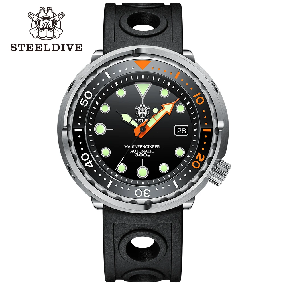 Steeldive SD1975C Limited Supply 47.5mm Two-tone Ceramic Bezel 300m Waterproof Stainless Steel NH35 Tuna Mens Dive Watch