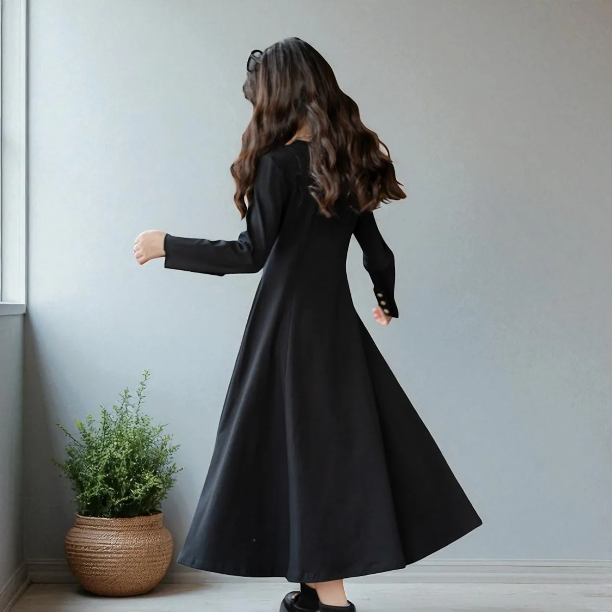 knee length dresses for ladies Long Sleeve Homecoming Dresses for Teens Sparkly Sequin V Neck Tiered –  Msikoods Official Store main image 1