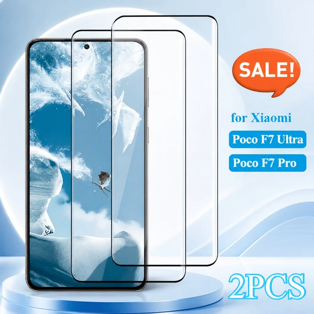 2 Stück Panzerglas für Poco F8 Ultra F8 Pro F7 Ultra F7 Pro F7 Displayschutz für Poco F6 Pro F6 F5 Pro F5 Kratzfest HD