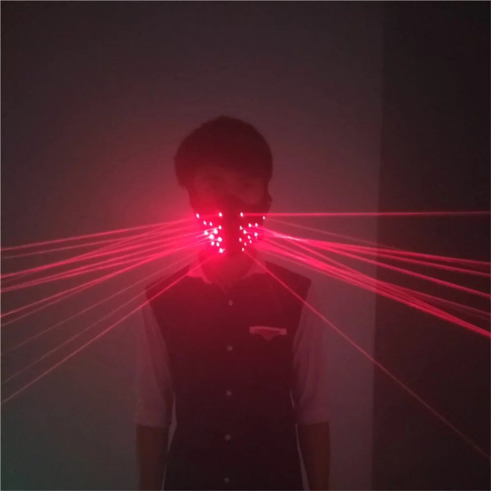 Cool New Laser Mask Light Up Performance Party Facemasks Cosplay Mascara Horror Lighting Up Costumes Props Glow In Dark