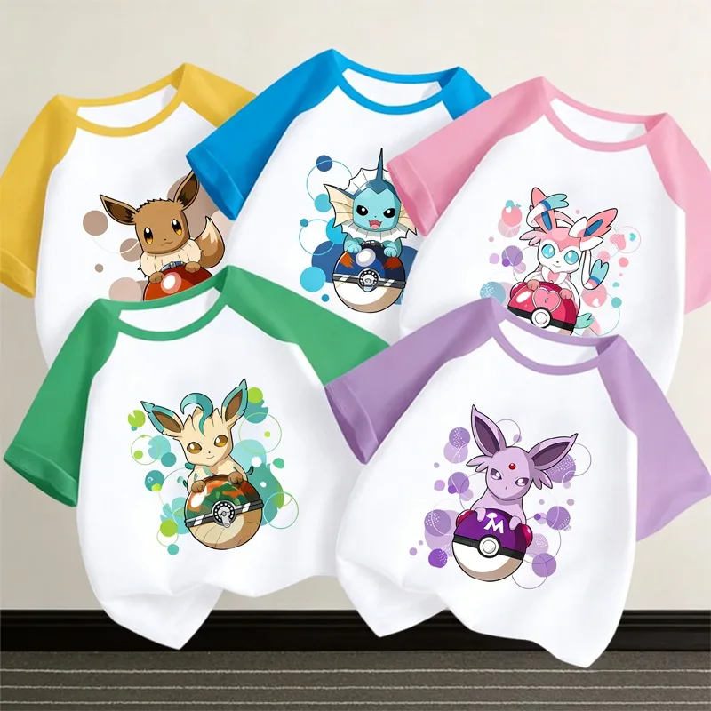Хлопковая-футболка-с-короткими-рукавами-и-принтом-Покемонов-с-рукавами-реглан-повседневная-одежда-в-стиле-аниме-милая-цветная-рубашка-для-активного-отдыха