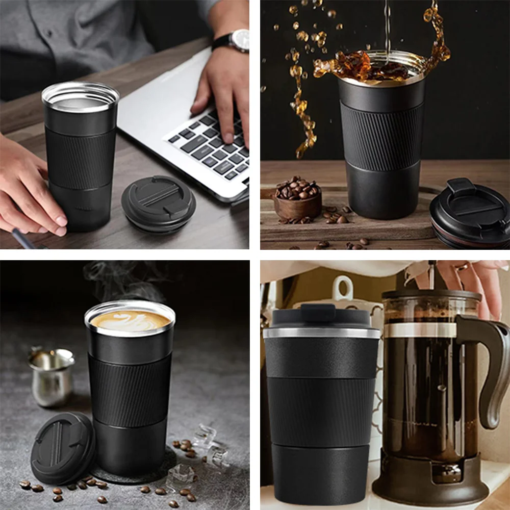 

ATO Stainless Steel Coffee Cup 380/510ML Thermos Mug Leak-Proof Thermos Travel Thermal Vacuum Flask Insulated Cup Water Bottle