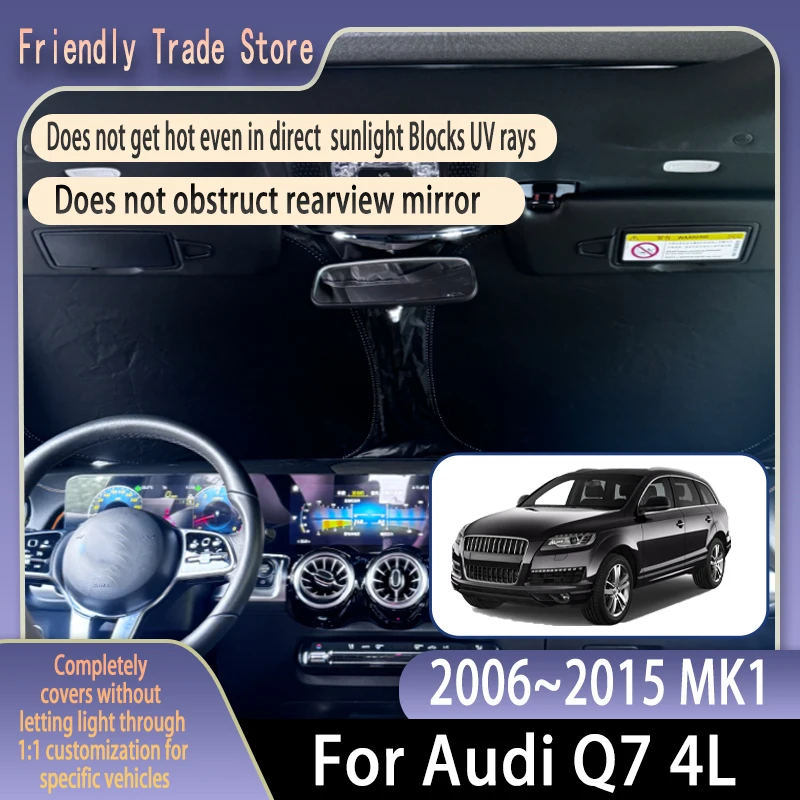 

Car Front Windshield Sunshade For Audi Q7 4L 2006~2015 MK1 Fold Shade UV Shade Solar Sun Shade Privacy Curtain Car Accessories