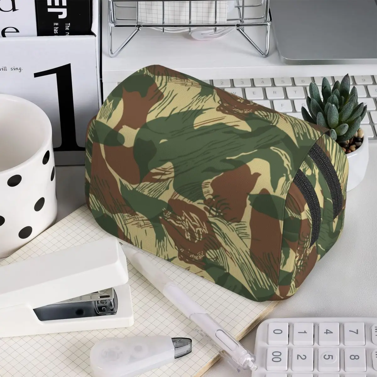 

Камуфляжный пенал с рисунком в стиле роудезийской живописи для детей, подарочный пенал-коробка, сумка для карандашей, канцелярские принадлежности, сумка-органайзер для ручек