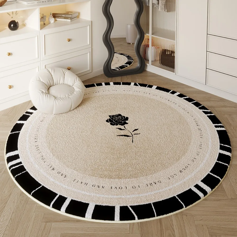 Round Carpet for Living Room & Bedroom – High-End Feel Soft Floor Mat for Home Decor, Chair & Dressing Area