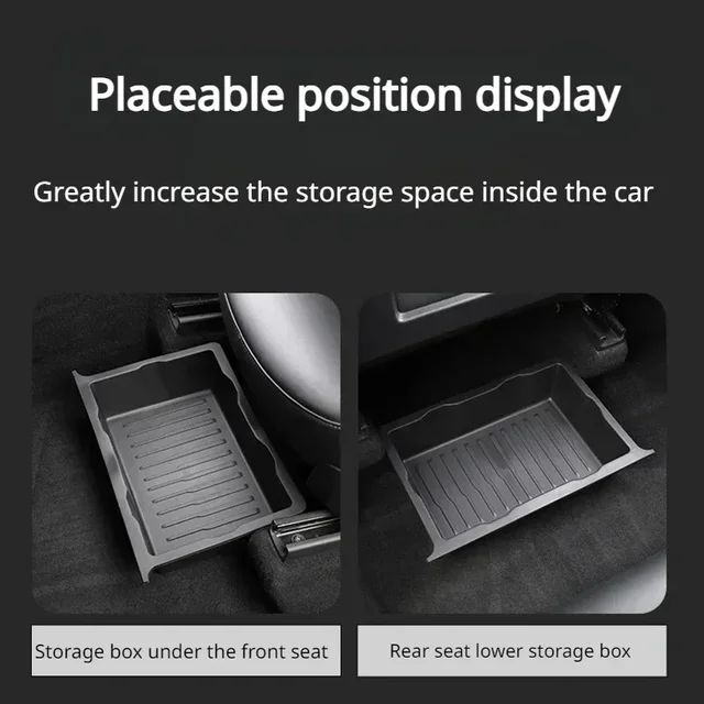 Do Tesla Model Y Schowek pod siedzeniem Organizer na siedzenie samochodowe Uchwyt na szufladę pod siedzeniem do Tesla Model Y Taca wewnętrzna