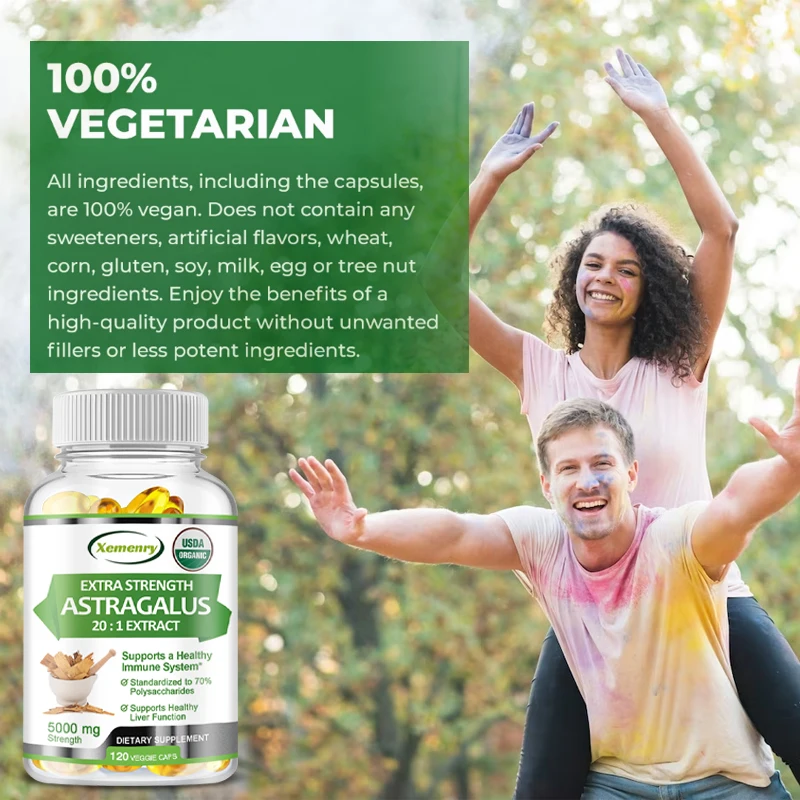 Premium Astragalus Root Capsules - Natural Formula Supports Heart and Liver Health, Promotes Immune System Support