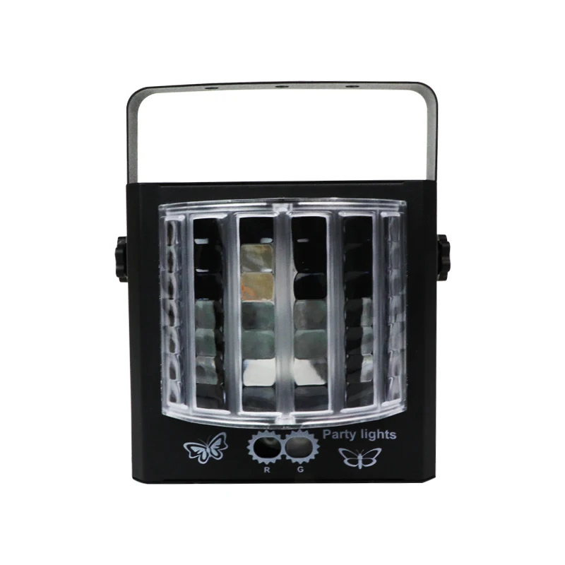HCWE NEW MINI butterfly LED Stage Lights Disco Party Lighting  Laser Projector Lamp Sound Activity Led Light For Decoration Club