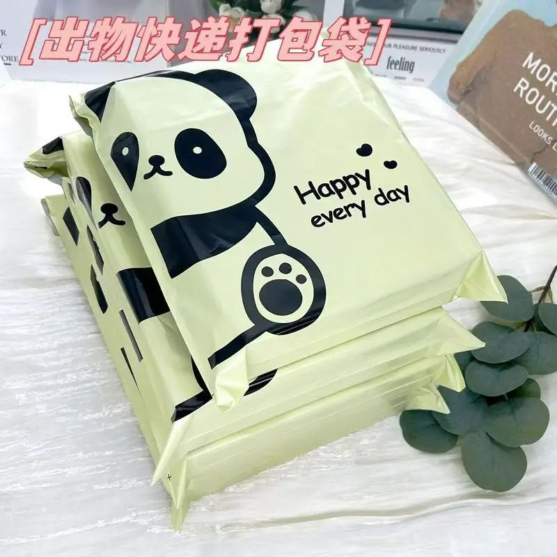 10pcs Cartoon Panda Express Mailers Envelope Courier Bags Delivery Package Sealing Plastic Self Adhesive Shipping Pouch