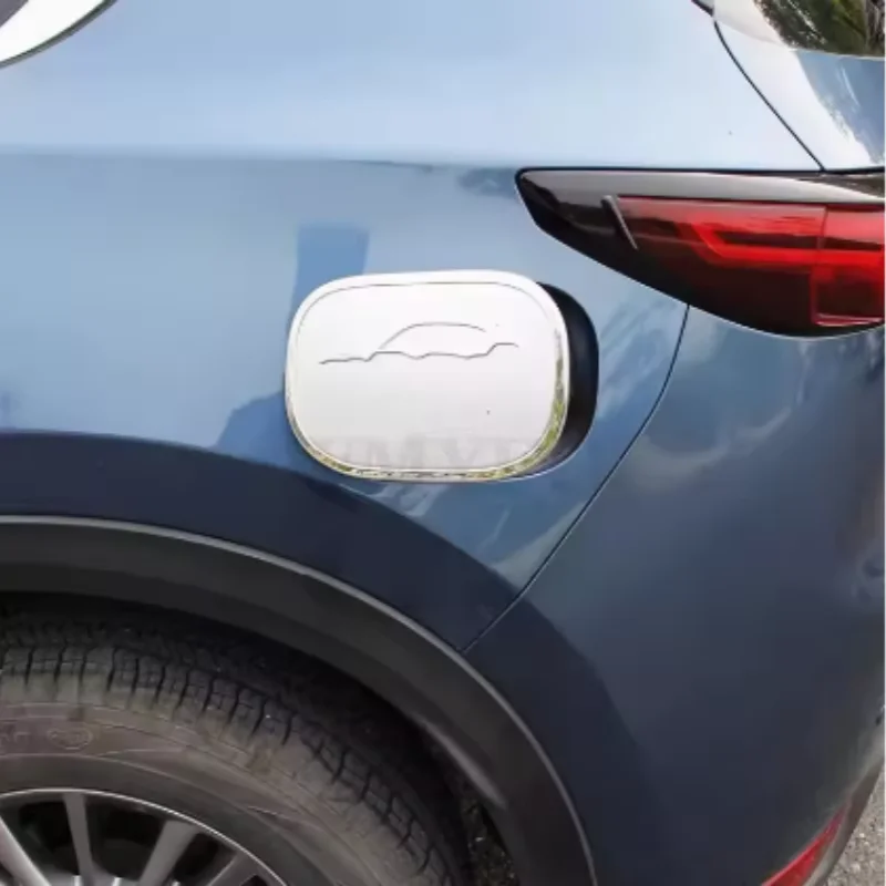 

Для MAZDA CX-5 KF 2017-2021 автомобильный Стайлинг ABS хромированный внешний автомобильный масляный бак бензобак крышка накладка наклейка