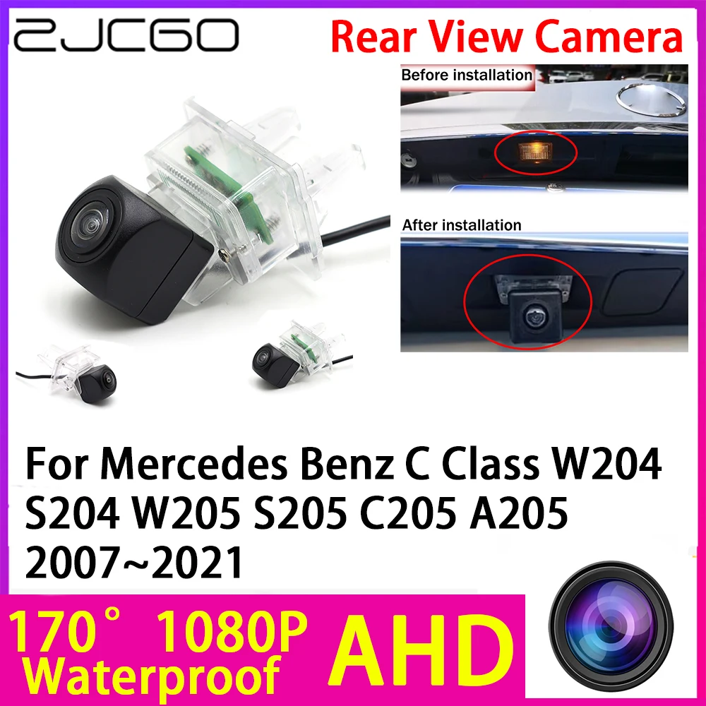 AHD 1080P Reverse Rear View Camera Night Vision Waterproof for Mercedes Benz C Class W204 S204 W205 S205 C205 A205 2007~2021