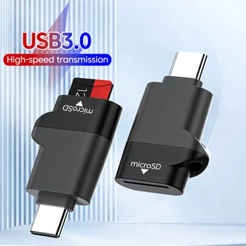 Lector de Tarjetas TF Mini Tipo-C 3.0, Adaptador de Memoria Externa para iPhone 17 16, Laptop, MacBook, USB C 3.0 2.0 1